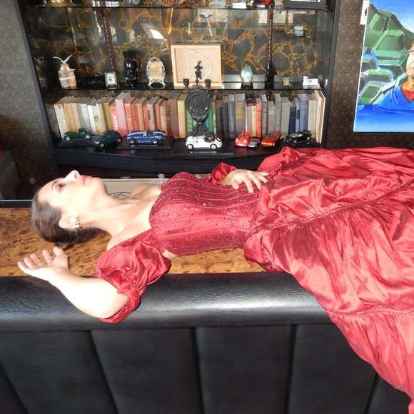 JUSTIN ALEXANDER RED CARPET GOWN SIZE 4 - Picture 9 of 15